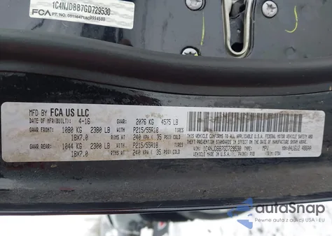 2016 Jeep Compass Sport Se из США, поврежденный, VIN 1C4NJDBB7GD729530